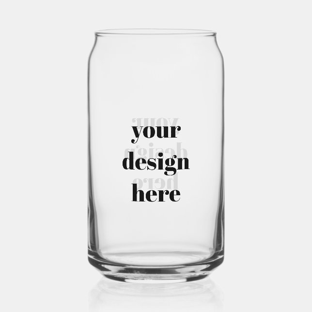 Personalize or Customize  Can Glass (Front)