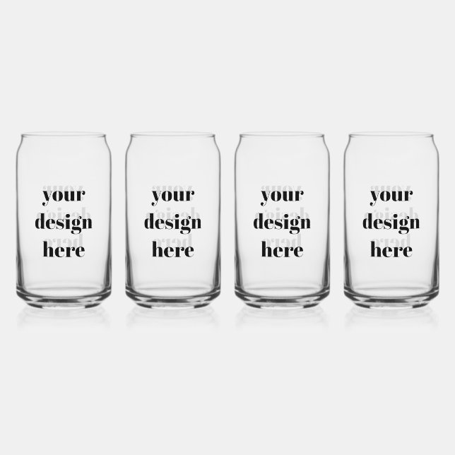 Personalize or Customize  Can Glass (Front)