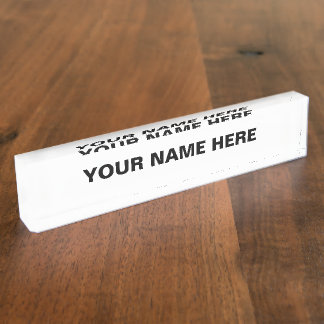 Personalize or Customize Desk Name Plate