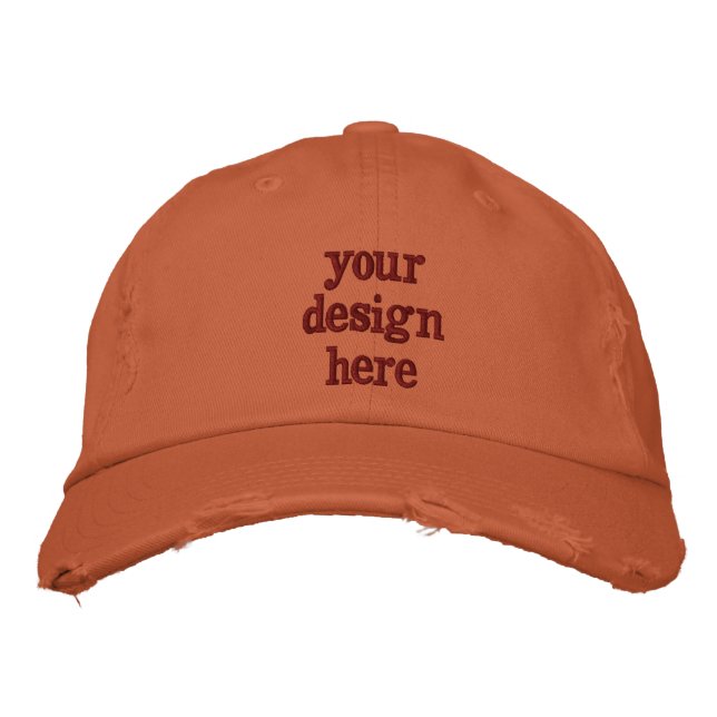 Personalize or Customize  Embroidered Baseball Cap (Front)