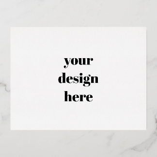 Personalize or Customize Foil Holiday Postcard