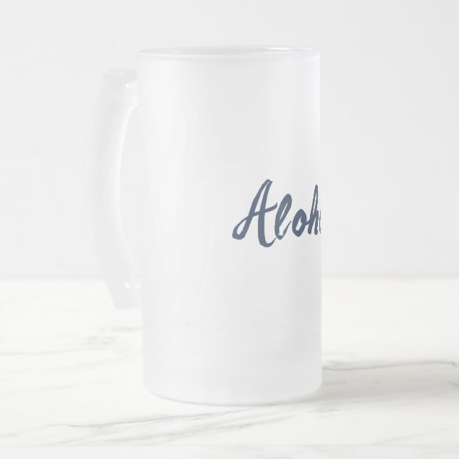 Personalize or Customize Frosted Glass Beer Mug (Front Left)