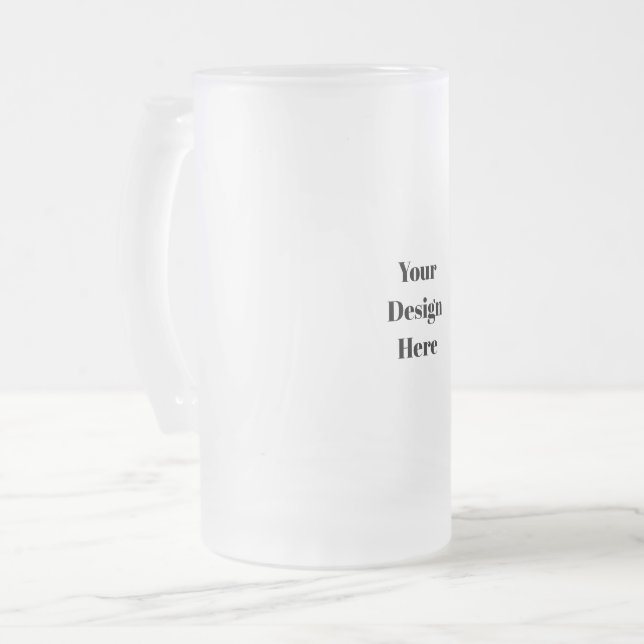 Personalize or Customize  Frosted Glass Beer Mug (Front Left)