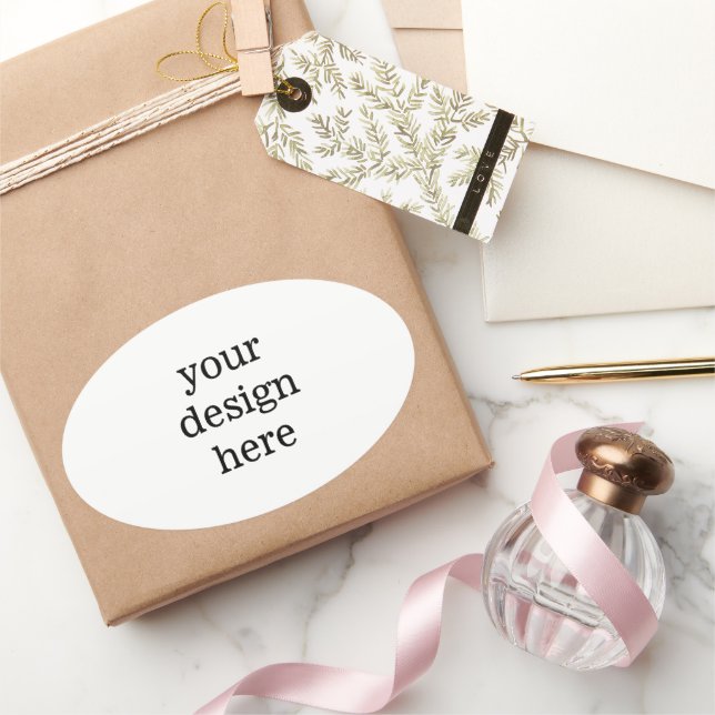 Personalize or Customize Oval Sticker (Gifting)