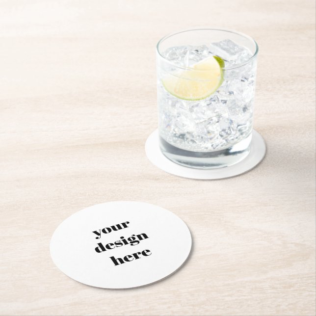 Personalize or Customize Round Paper Coaster (Insitu)