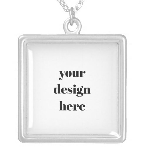 Personalize or Customize  Silver Plated Necklace