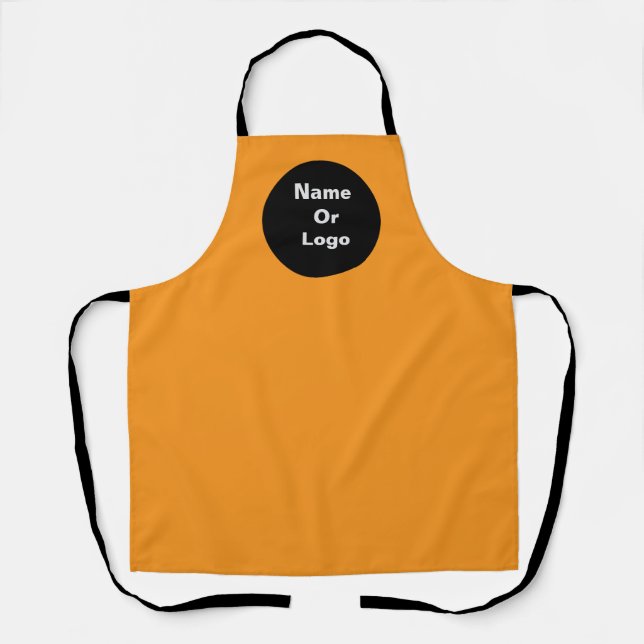 Personalize Orange Logo  Apron (Front)