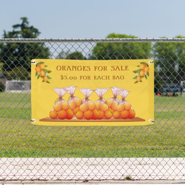 Personalize Oranges For Sale Customize Price/Bag  Banner (Insitu)