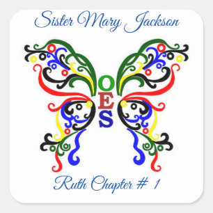 Personalize Order of Eastern Star  Square Sticker