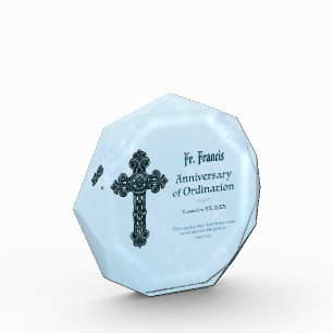Personalize, Ordination Anniversary Priest, Cross Acrylic Award