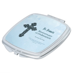 Personalize, Ordination Anniversary Priest, Cross Compact Mirror