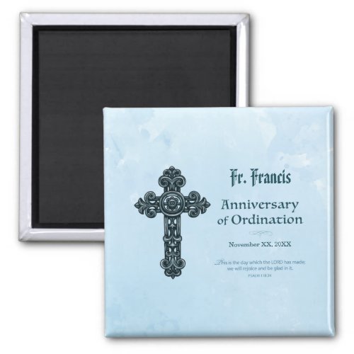 Personalize Ordination Anniversary Priest Cross Magnet