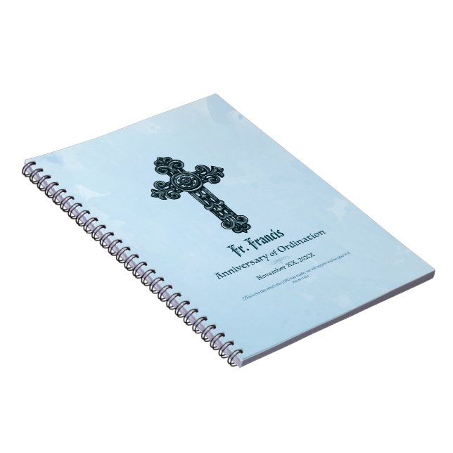 Personalize, Ordination Anniversary Priest, Cross Notebook (Right Side)