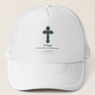 Personalize, Ordination Anniversary Priest, Cross Trucker Hat