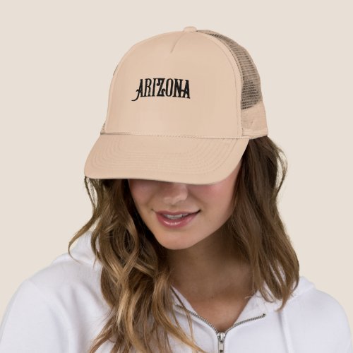Personalize Ornate Capital Letters Arizona Trucker Hat
