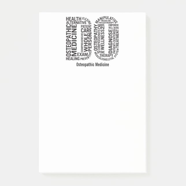 Personalize Osteopathic Medicine DO Osteopathy Post-it Notes (Front)