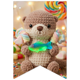 Personalize Otter and photo themed Birthday Banner