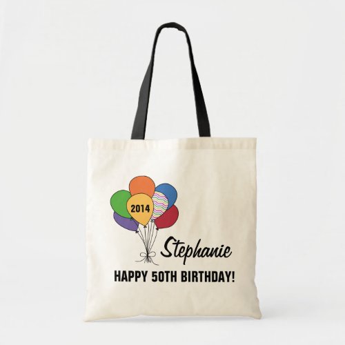 Personalize Our 50th Birthday Balloon Bag