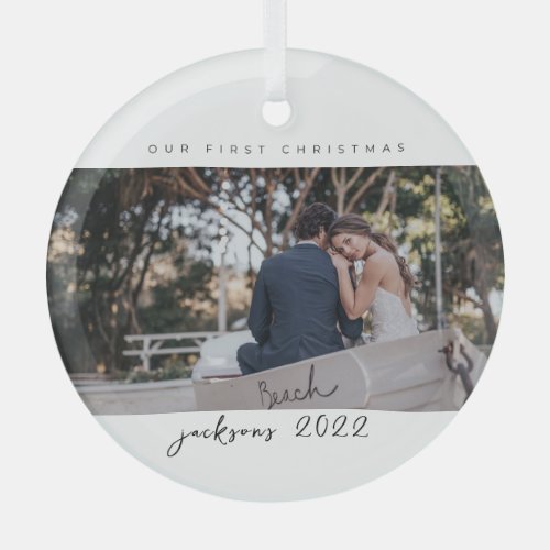 Personalize Our First Christmas Married Ornament