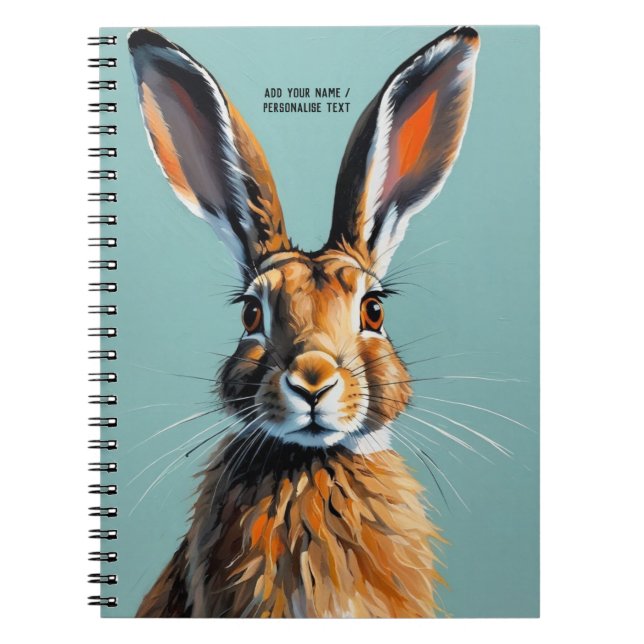 PERSONALIZE Painted Rabbit | Notebook Journal (Front)