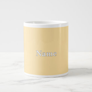 Personalize Pale Yellow Personalize With Name Giant Coffee Mug
