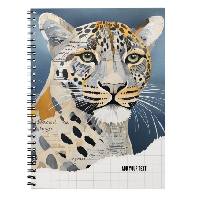 PERSONALIZE Paper Leopard Notebook Journal (Front)