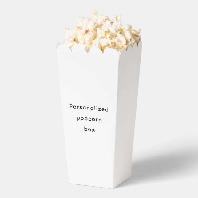 Personalize Paper Popcorn Favor Boxes (Popped)