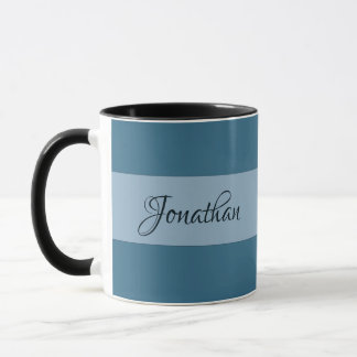 Personalize Pastel Blue Background Mug