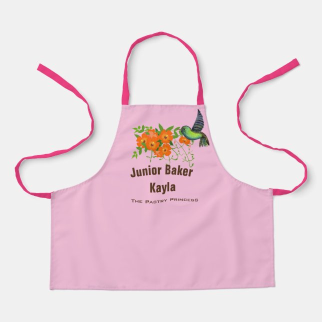Personalize Pastry Princess Junior Baker Kids Apron (Front)