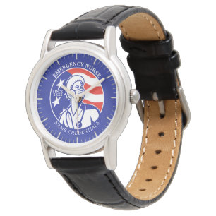 Personalize Patriotic USA Flag RN Registered Nurse Watch