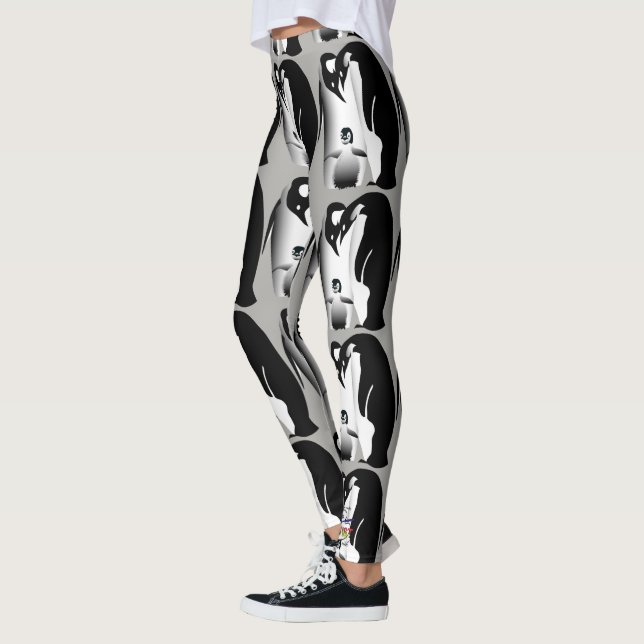 Personalize Penguin Yoga Workout Leggings (Left)