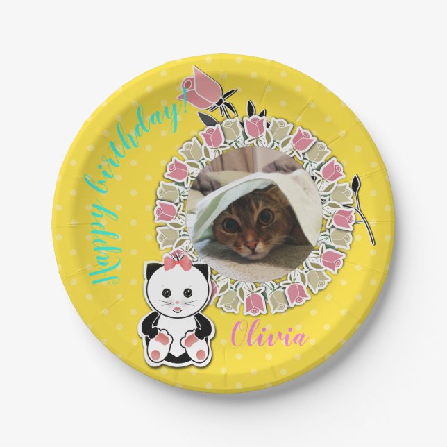 Personalize, personal, photo paper plates (Front)