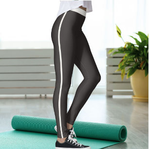 Personalize Pet Cat Mom Deep Charcoal Warm Neutral Leggings