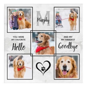 Personalize Pet Memorial Keepsake Photo Collage Acrylic Print
