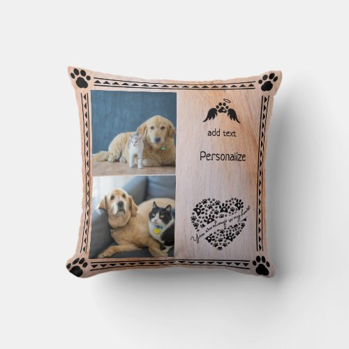 Personalize Pet Memories Dog Photo Throw Pillow