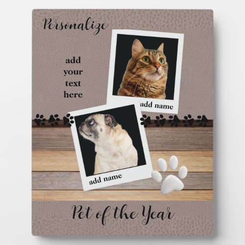 Personalize Pet Photo Frame in Light Wooden Effect
