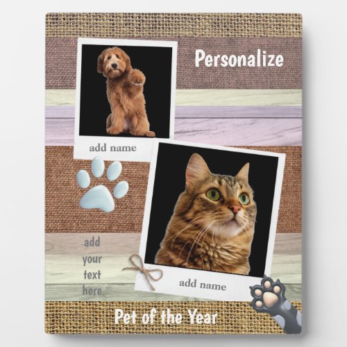 Personalize Pet Photo Frame in Pet of the Year