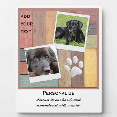 Personalize Pet Photo Frame in Wooden Effect