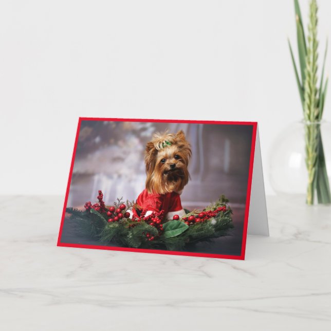 Personalize Pet Photo Upload A Favorite Add Names Holiday Card (Front)
