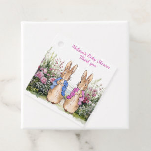  Personalize Peter and Flopsy thank you Favor Tags