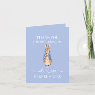 Personalize Peter Photo Baby Shower Thank you Note Card