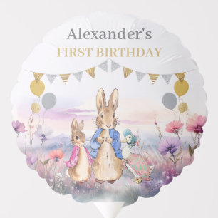 Personalize Peter rabbit 1st Birthday Balloon