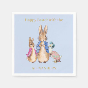 Personalize Peter rabbit Happy Easter  Napkins