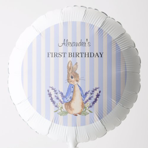Personalize Peter the rabbit 1st Birthday Balloon