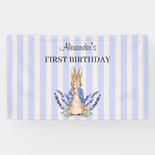 Personalize Peter the rabbit 1st Birthday banner
