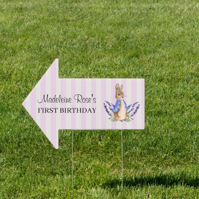 Personalize Peter the rabbit 1st Birthday  Sign (Insitu)