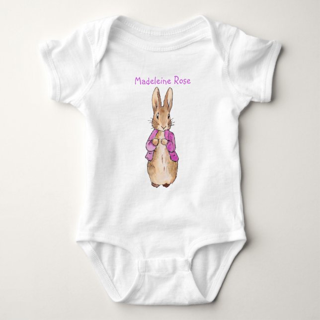 Personalize Peter the rabbit Baby Bodysuit (Front)