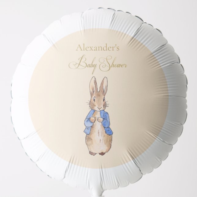 Personalize Peter the Rabbit Baby Shower Balloon (Front)