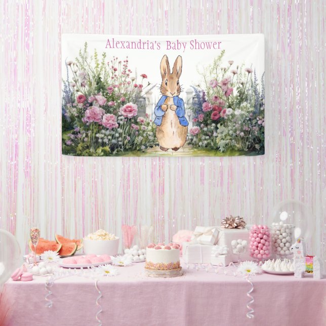 Personalize Peter the rabbit Baby Shower Banner (Party)