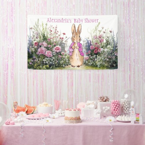 Personalize Peter the rabbit Baby Shower Banner